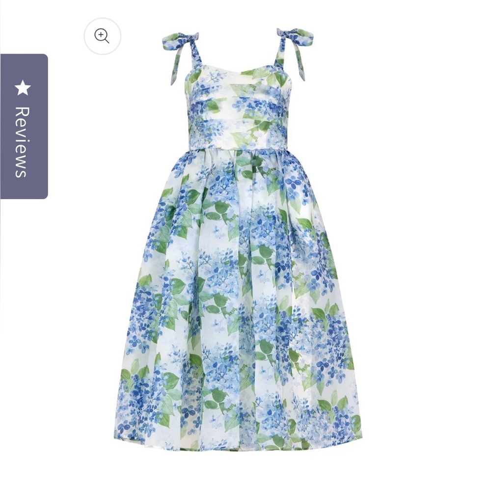 JessaKae Blue Hydrangea Nellie Dress